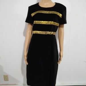 Black velvet dress by Leslie Lucks size 8